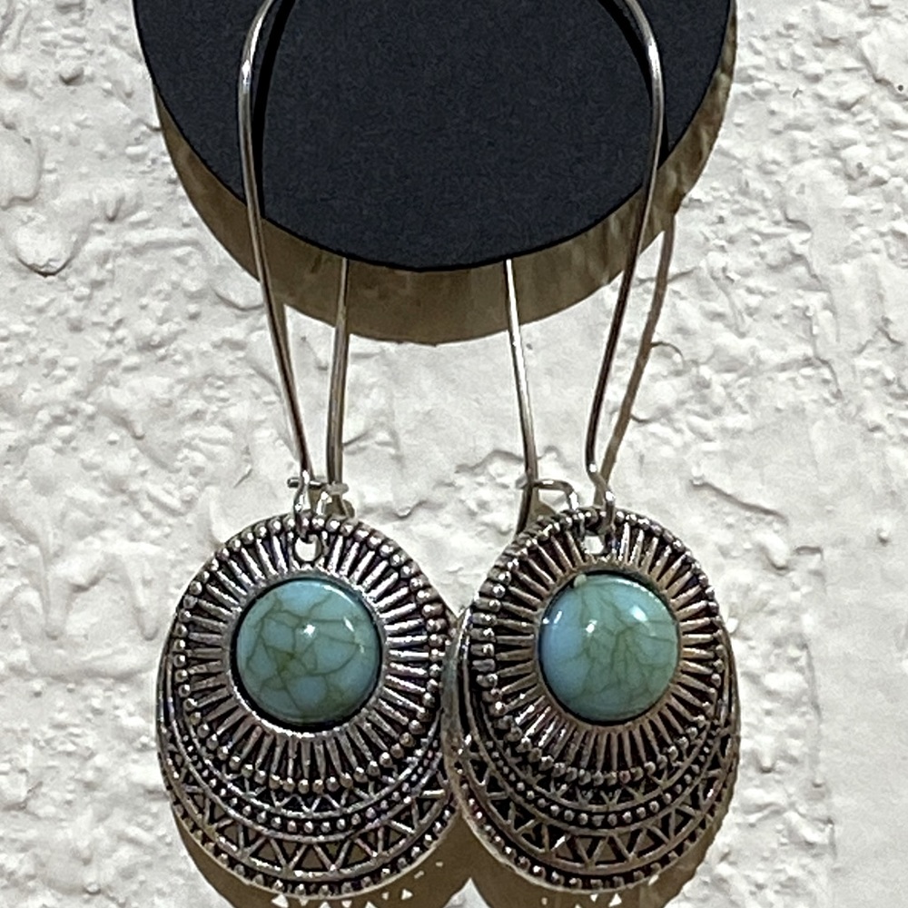 Bohemian Turquoise Dangle Earrings *Brand New*